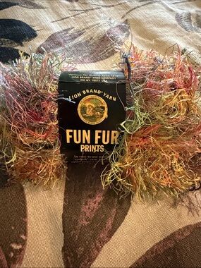 Lion Brand Fun Fur Prints Multicolor Eyelash Yarn